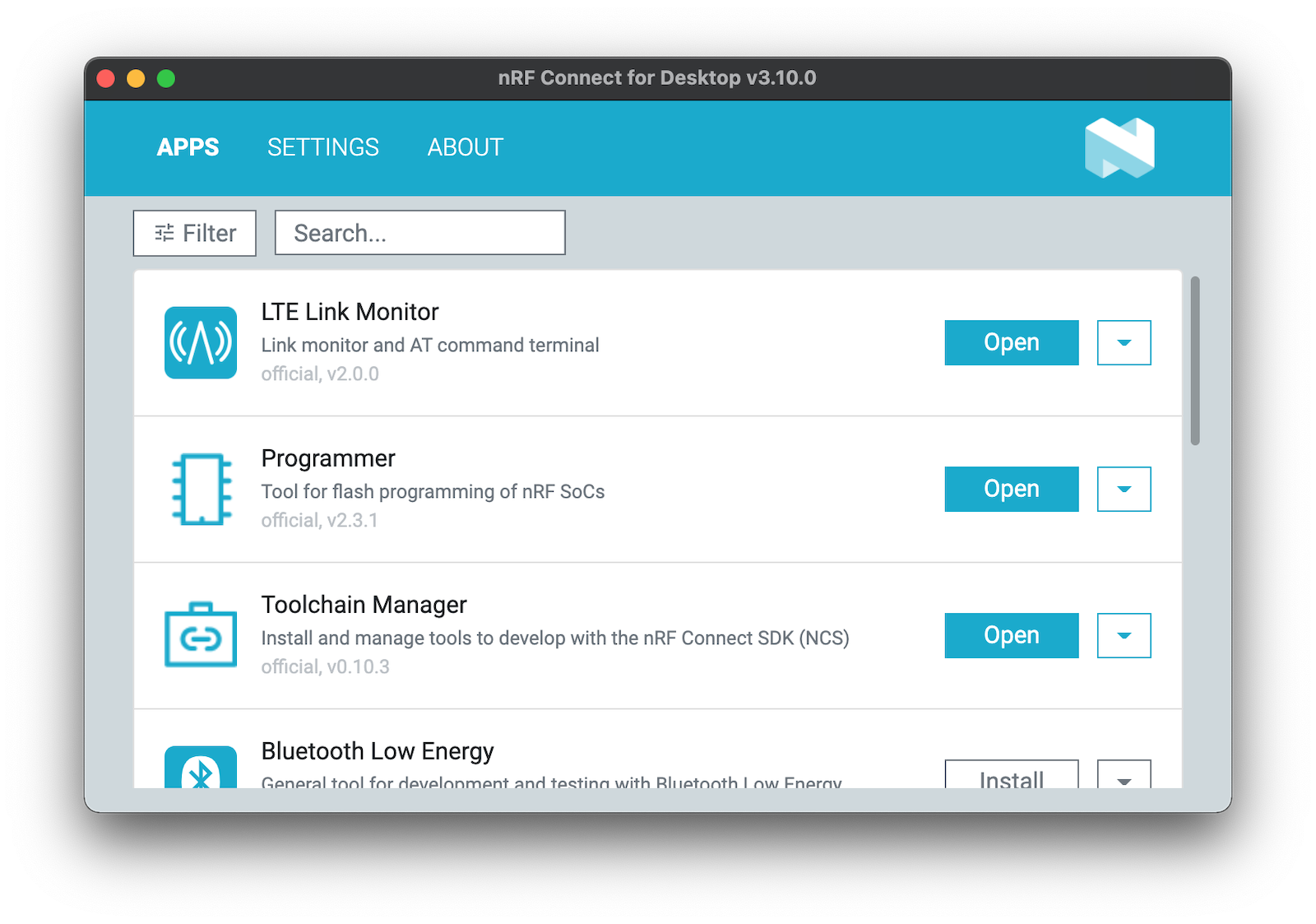 nRF Connect for Desktop